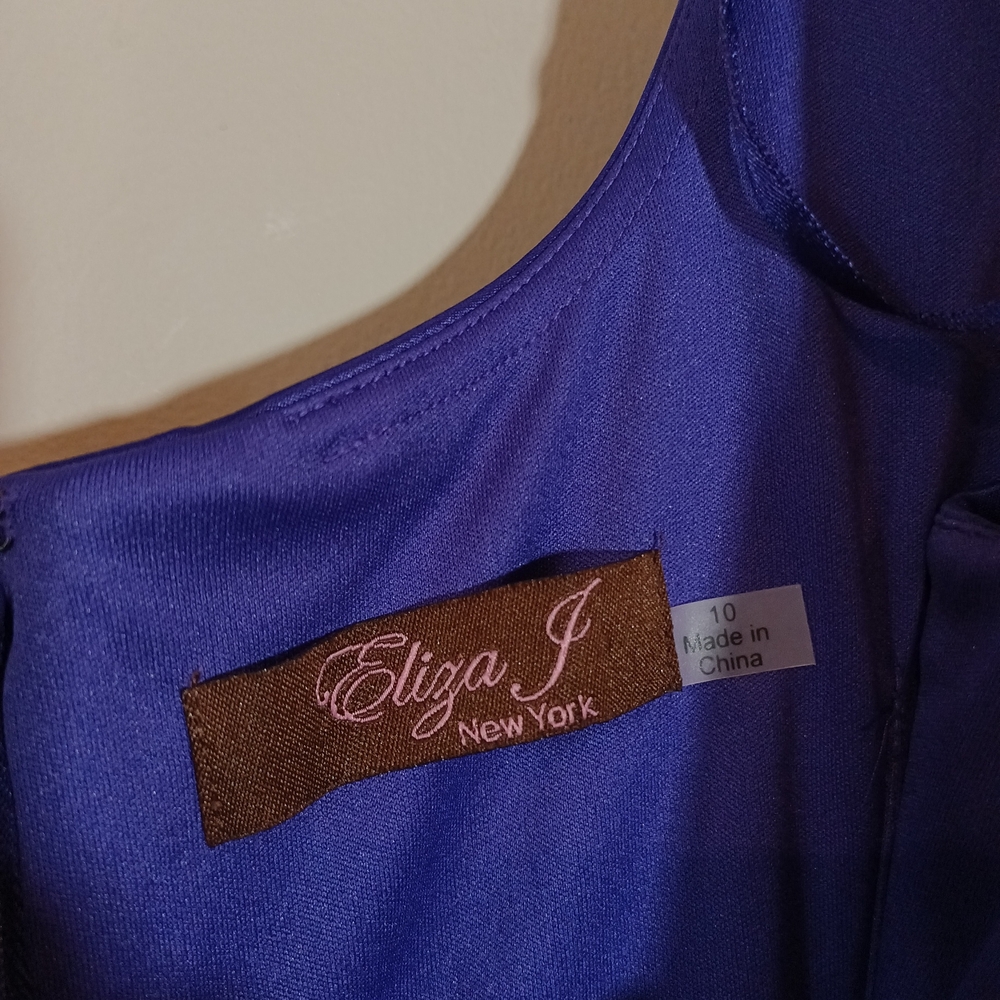 Eliza J New York Missy Dress In Grape Size 10 New NWT - Picture 3 of 7